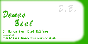 denes biel business card